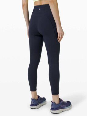 Lululemon Invigorate High-Rise Tight Leggings 25" True Navy Blue Everlux Size 8